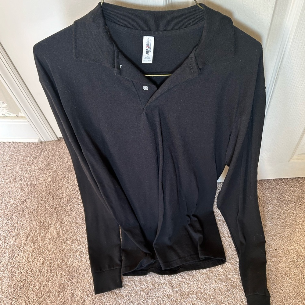Men's Black Long Sleeve Shirt